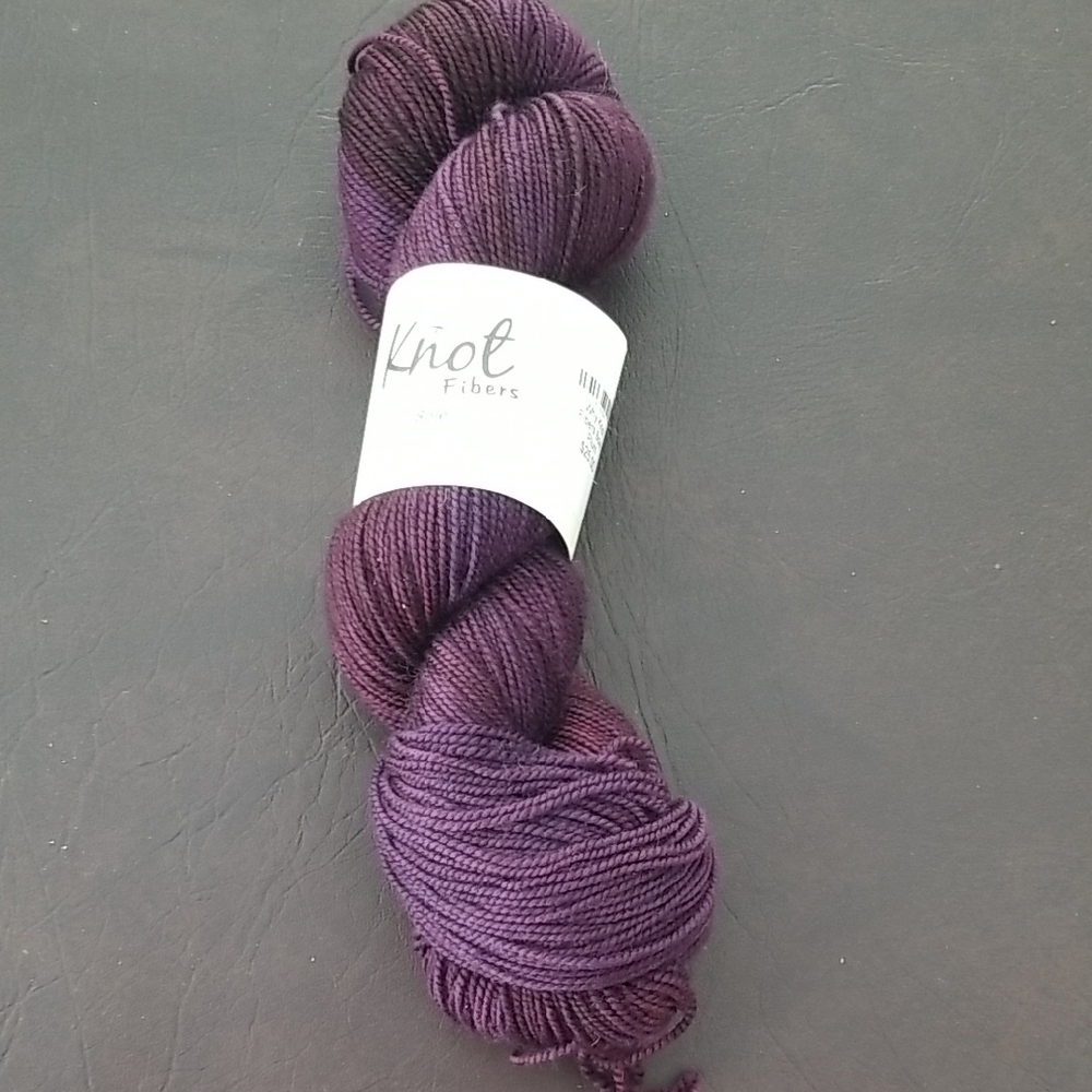Knot Fibers Purple Yarn Skein Nwt